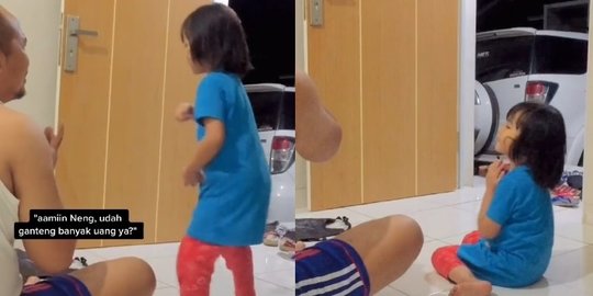 Doakan Ayah jadi Ganteng dan Banyak Duit, Aksi Bocah Cerdas Ini Curi Perhatian