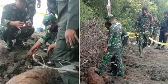 TNI Temukan Bom Bekas Perang Dunia, Ukurannya Besar Tapi Dikira Netizen Mentimun