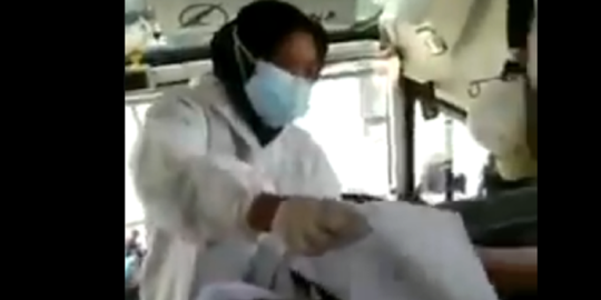 Viral Wanita Pakai APD Diduga Jual Surat Swab Test di Bus, Polisi Buru Penyebar Video
