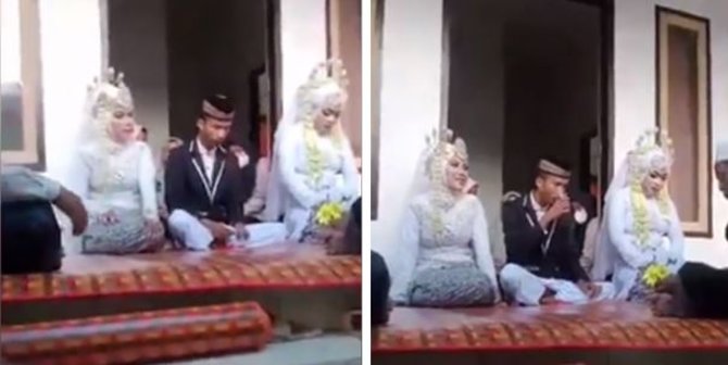 Heboh, Pria Ini Menikah Dengan Dua Mempelai Wanita Sekali Akad ...