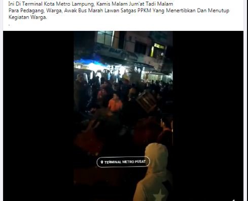 hoaks pedagang di lampung tolak ppkm