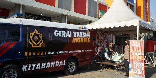 Gelar Posko PPKM di Pasar, Polri Pastikan Perekonomian Tetap Berjalan Sesuai Prokes