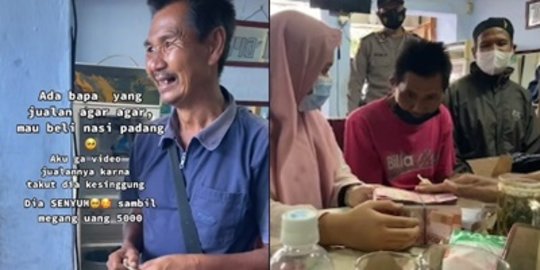 Berawal Beli Nasi Padang Bawa Rp5 Ribu, Bapak Ini Ketiban Rezeki Dapat Rp108 Juta