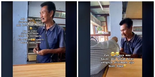 Viral Beli Nasi Padang Rp5.000, Penjual Agar-agar Ini Dapat Donasi Rp108 Juta