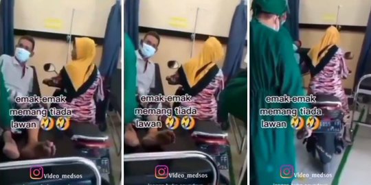 Saking Daruratnya Emak-Emak Kendarai Motor Masuki RS, Parkir di UGD Lalu Pergi