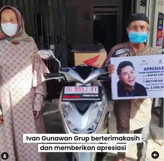 kakek viral bersepeda untuk vaksin dapat hadiah dari gubernur dan artis