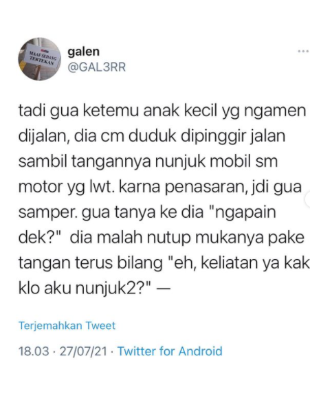 kisah pengamen cilik viral hitung mobil di jalan karena tahan lapar