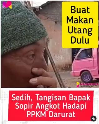 tangis pilu sopir angkot akibat ppkm