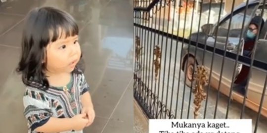 Tiga Minggu Tak Bertemu Dengan Ayahnya, Muka Anak Ini Kaget Ada yang Datang