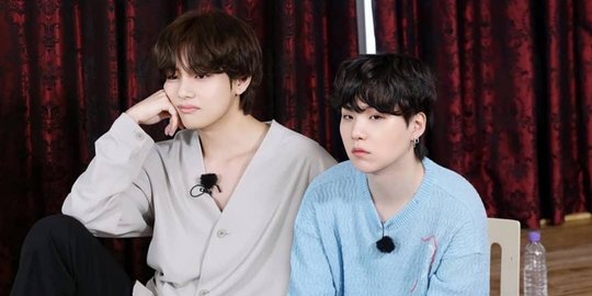 Momen-momen V dan Suga BTS Berbagi Makanan, Duo Daegu yang Sweet Abis