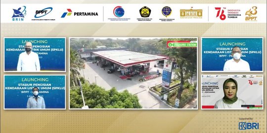 Pertamina dan BPPT Resmikan 2 Stasiun Pengisian Kendaraan Listrik Umum