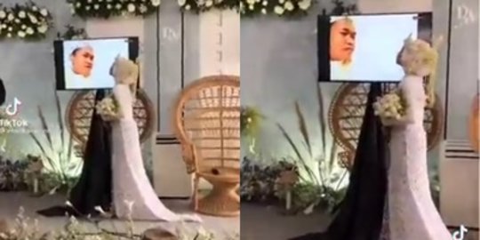 Wanita Ini Disebut Pengantin Tertabah, Ikhlas Nikah Virtual karena Calon Suami Isoman