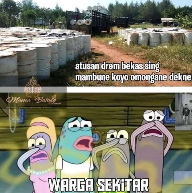 drum kosong di batang keluarkan bau menyengat