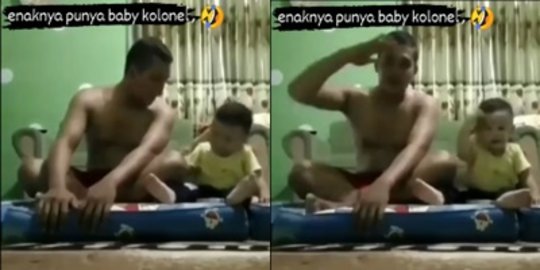 Hebat Banget Kecil-Kecil Sudah Bak Kolonel, Aksi Hormat Balita Ini Bikin Kagum
