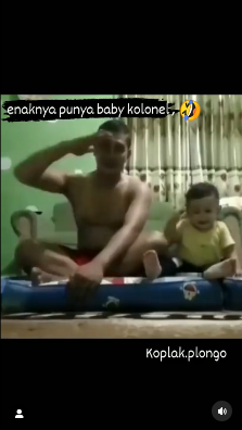 aksi hormat balita ini bak kolonel