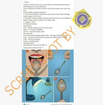 hoaks cara cek kesehatan dengan sendok