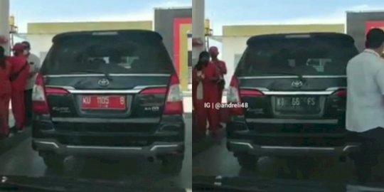 Pelat Mobil Ini Berubah dari Merah ke Hitam saat Isi Bensin, Ramai Jadi Sorotan