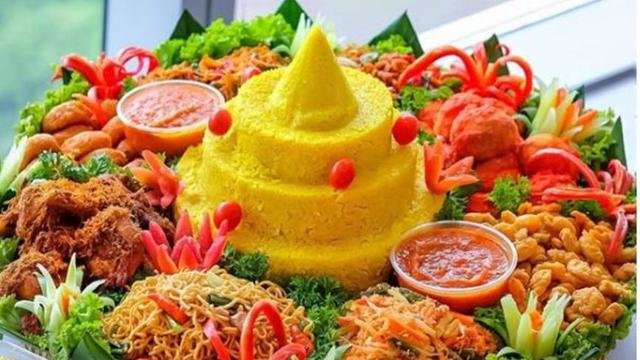 cara membuat hiasan tumpeng