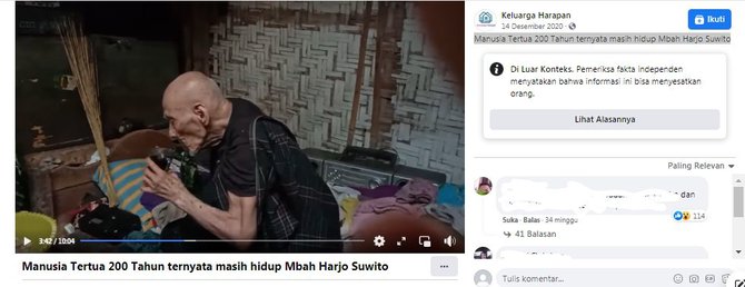 hoaks manusia tertua masih hidup
