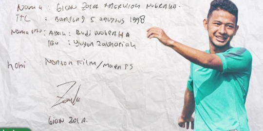 Kisah Cinta Gian Zola dengan Persib: Impian Sejak Kecil, Rela Tersisih demi Jam Terbang - Vimarsana News