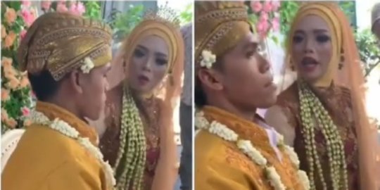 Baru Juga Nikah, Pengantin Wanita Marahi Suami di Atas Pelaminan Dilihat Orang Banyak