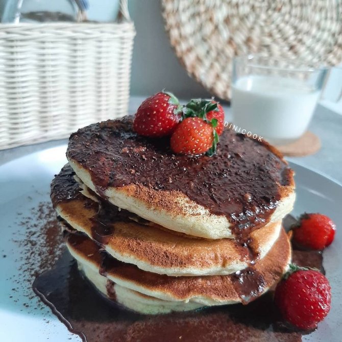 11 resep pancake fluffy berbagai topping camilan lezat mudah dibuat