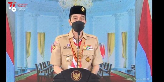 Jokowi di Hari Pramuka ke-60: Giat Belajar Kuasai Iptek dan Bangun Indonesia