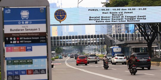 Akhir Pekan Ganjil Genap PPKM Level 4 di Jakarta, Lalu Lintas Ramai Lancar