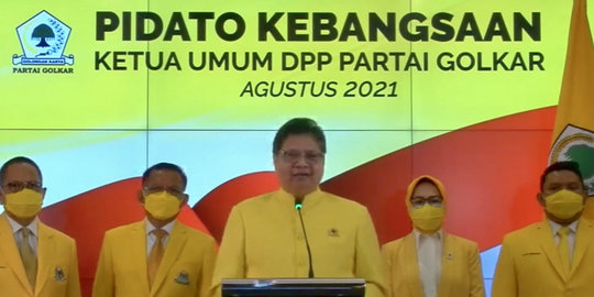 Ketum Golkar Airlangga Larang Kader Bahas Pilpres 2024 saat Pandemi Covid-19