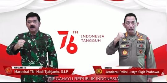 Panglima TNI & Kapolri Jelang HUT ke-76 RI: Indonesia Tangguh, Indonesia Tumbuh