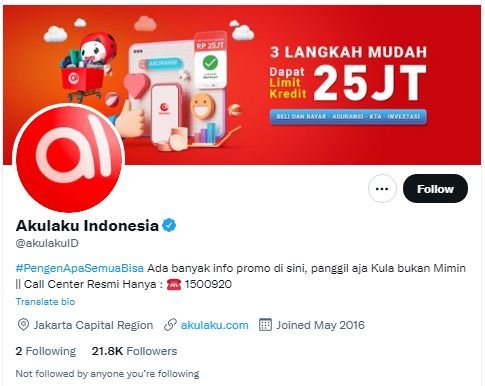 waspada akun medsos palsu catut akulaku indonesia