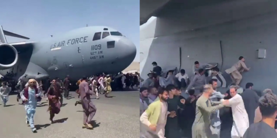 Tiga Orang Afghanistan Jatuh dari Pesawat Saat Lepas Landas di Bandara Kabul