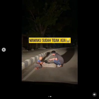 pria ini kaget ketemu anak kecil tidur di jalan