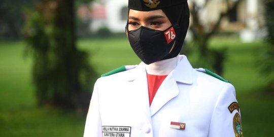 Mengenal Sosok Ardelia Muthia Zahwa, Pembawa Baki Bendera HUT ke-76 RI Asal Sumut