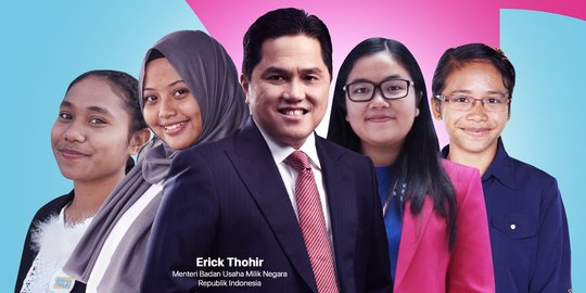 Siap Digantikan Sehari, Menteri BUMN Dukung Kepemimpinan Perempuan Sejak Muda