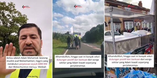 Rela Korbankan Segalanya, Bule Muslim Jalan Kaki Bawa Gerobak dari Inggris ke Mekkah