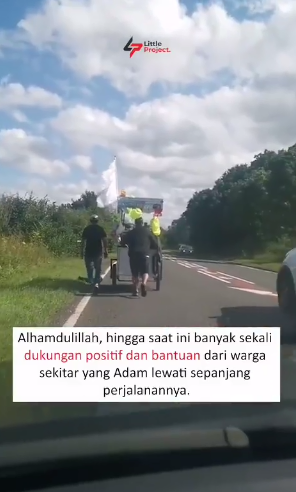 bule muslim jalan kaki bawa gerobak dari inggris ke mekkah buat haji