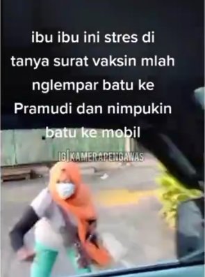 video emak emak ngamuk ditanya sertifikat vaksin