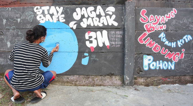 pesan moral mural kemerdekaan