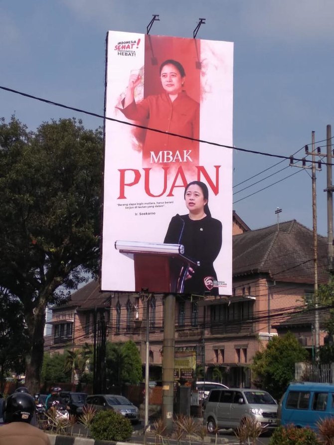 baliho puan maharani di jateng