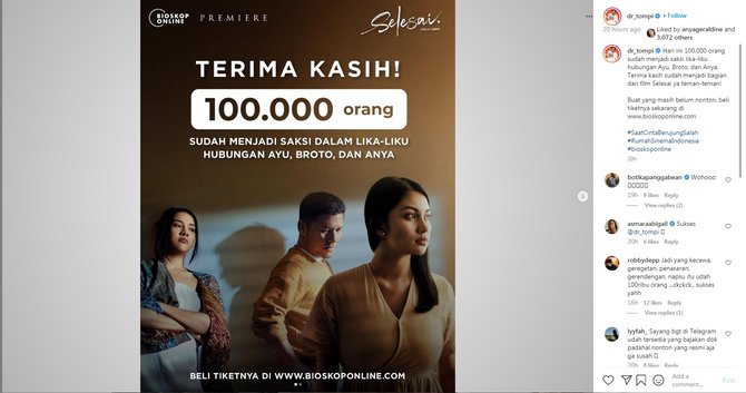 baru dirilis langsung tuai kritikan begini tanggapan tompi tentang film barunya