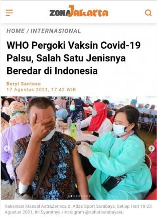 kabar vaksin palsu beredar di indonesia