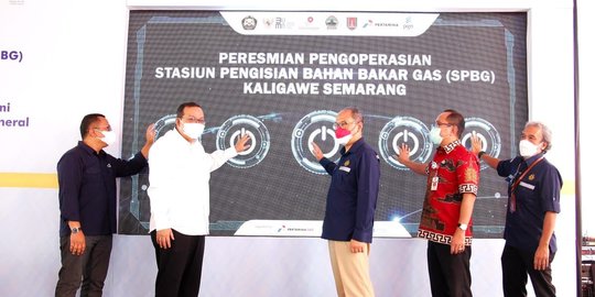 Dorong Transisi Energi, Dirjen Migas Resmikan SPBG Pertamina di Kaligawe Semarang