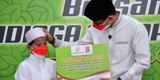 Menparekraf Sandiaga Sebar 10.000 Beasiswa ke Anak Yatim Terdampak Covid-19