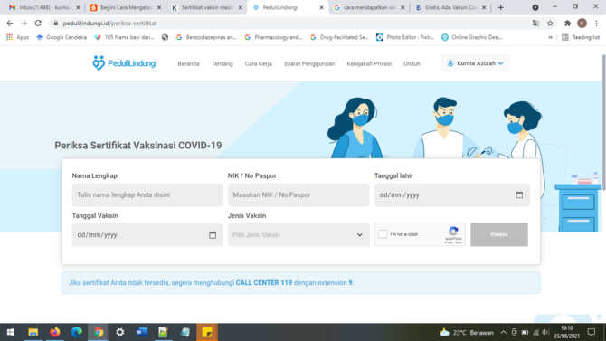 cara cek dan download sertifikat vaksin