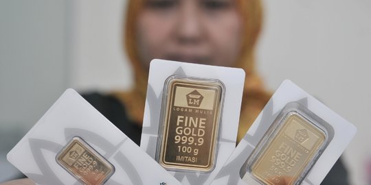 Harga Emas Turun Rp3.000 Menjadi Rp950.000 per Gram