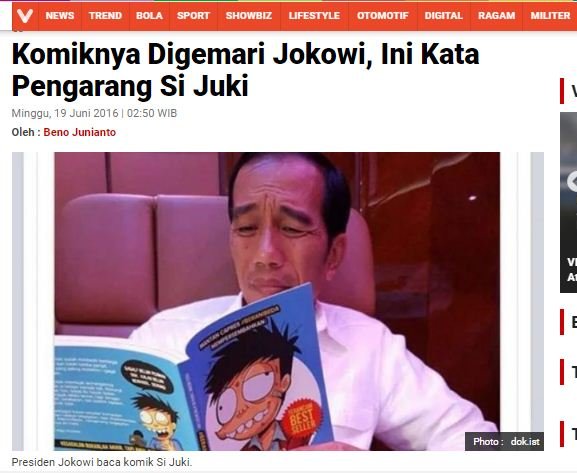 hoaks foto jokowi baca buku berjudul quotsby selalu mangkrakquot