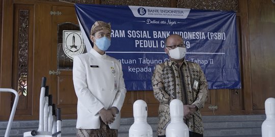 Bank Indonesia Bantu 50 Tabung Oksigen untuk 8 Tempat Isolasi Terpusat di Solo