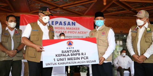 Aceh Terima Bantuan Mesin PCR dan Masker dari BNPB