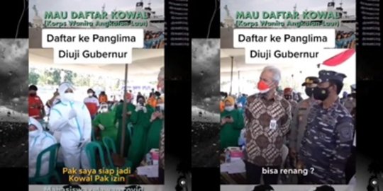 Depan Jenderal Laut Wanita Ngaku Mau Gabung Kowal, Ganjar Kasih 3 Pertanyaan